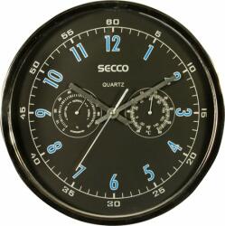 Secco Falióra, 30, 5 cm, páratartalom mérővel, hőmérővel SECCO, króm színű S TS6055-51 (S TS6055-51)