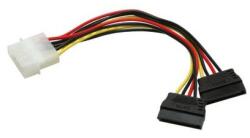 OEM Molex Power 4pin - 2 SATA Power M/F tápkábel XFYKAB52SATA (XFYKAB52SATA)