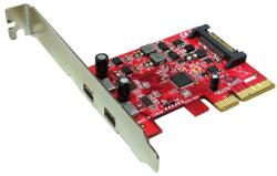 Roline PCI-E Kártya USB3.2 Gen 2 Type-C, 2 port 15.06. 2143-10 (15.06.2143-10)