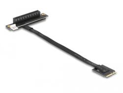 Delock M. 2 kulcs A+E - PCIe x8 NVMe adapter hajlított 20 cm hosszú kábellel