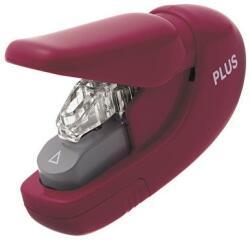 PLUS Corporation Kapocs nélküli tűzőgép, kézi, 5 lap, PLUS, bordó 31179 (31179)