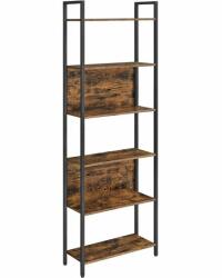 Artool Raft depozitare, Artool, pal, otel, 6 polite, maro rustic si negru, max 23 kg, 60x24x186 cm GartenVIP DiyLine (2274_1) Biblioteca