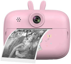 Searysky S1 - Gyermek fényképező és azonnal nyomtató egyben. 1080P felbontás, nagy kijelző - rózsaszín