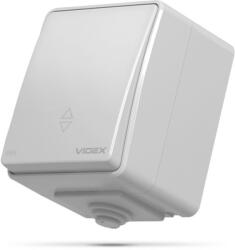 Videx Szürke színű falon kívüli, vízmentes váltókapcsoló Videx Binera (LEDM VF BNW11P G)