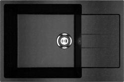 Ulgran U-602-308 Gránit Design Mosogatótálca - Csepegtetőtálcás, Szemcsés Fekete (U-602-308)