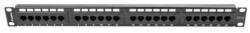 Lanberg PPU5-1024-B 19"/1U 24port Cat5e UTP árnyékolatlan fekete patch panel (PPU5-1024-B) - nyomtassingyen