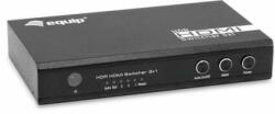 Equip Echip HDMI Switch - 332725 (3x In, 1x Out, alimentare USB, aluminiu, negru) (332725)