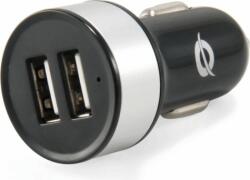 Conceptronic CUSBCAR2A 2x USB-A Autós töltő - Fekete/Szürke (5V / 2.1A) (CUSBCAR2A)