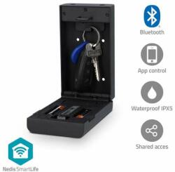 Nedis Cutie de chei SmartLife | Cutie de siguranță pentru chei | Bluetooth® | În aer liber | Închidere cheie | IPX5 | Negru (BTHKB10BK)