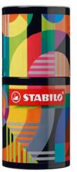 STABILO Cutie metalică cilindrică, 1 mm, STABILO "Pen 68 ARTY", 45 de culori diferite (68/45-2-20)