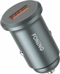 FONENG C15 USB-A Autós töltő - Szürke (20W) (C15 SINGLE)