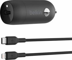 Belkin BoostCharge USB-C Autós töltő - Fekete (30W) (CCA004BT1MBK-B5)