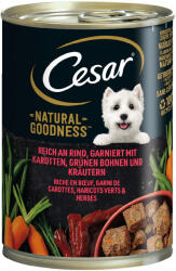 Cesar Cesar 9 + 3 gratis! 12 x 400 g Natural Goodness hrană umedă câini - Vită (12 g)