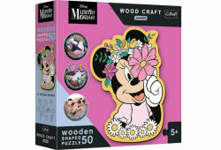 Trefl Wood Craft - Disney - Minnie egér virágokkal 50 db-os (20200)