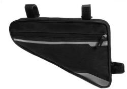 Trizand Váz alatti kerékpár táska fényvisszaverő csíkokkal, univerzális, 21x35x4 cm, fekete