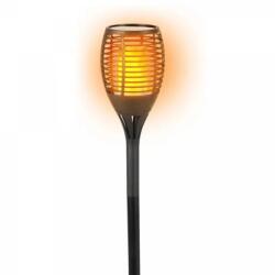 Grundig napelemes, lángokat imitáló LED fáklya, (ØxH): 90×590 mm, fekete