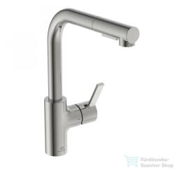 Ideal Standard GUSTO kihúzható fejes, 2 funkciós mosogató csaptelep, Silver storm BD420GN (BD420GN)