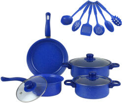 BeComfort 13 részes tapadásmentes edénykészlet konyhai eszközökkel kék G25