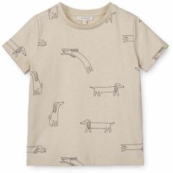 Liewood gyerek pamut póló Apia Printed Shortsleeve T-shirt bézs, nyomott mintás - bézs 98