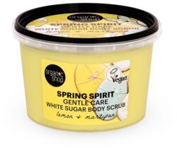 Organic Shop Spring Spirit gyengéd ápoló testradír citrommal és marcipánnal, 250 ml
