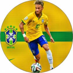 Pictu Hap Ehető papír Neymar brazil zászlóval 19, 5 cm - Pictu Hap (pic9001083_kruh)