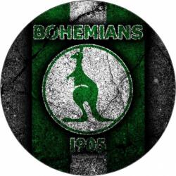 Pictu Hap Ehető papír Logo Bohemians 1905 fekete háttér 19, 5 cm - Pictu Hap (pic9001149_kruh)