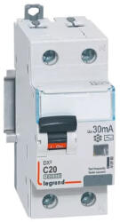 Legrand DX3 1P+N kombinált áram-védőkapcsoló C20 10000A / 10kA 30MA AC típus (410980) (410980)