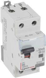 Legrand DX3 1P+N kombinált áram-védőkapcsoló B6 6000A / 10kA 30mA A típus (410962) (410962)