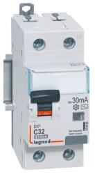 Legrand DX3 1P+N kombinált áram-védőkapcsoló C32 10000A / 10kA 30MA AC típus (410982) (410982)