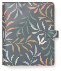 FILOFAX Kalendárium, gyűrűs, betétlapokkal, A5, FILOFAX "Botanical", sötétkék (NFX022646) - irodaoutlet