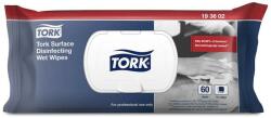 TORK Felületfertőtlenítő tisztítókendő, nedves, 1 rétegű, 60 lap, visszazárható csomag, TORK, citrus (KHH749) - irodaoutlet