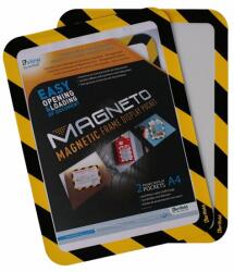 DJOIS Infokeret, mágneses háttal, A4, DJOIS "Magneto Safety", sárga-fekete (TF194924)