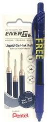 Pentel Zseléstollbetét csomag, 0, 35 mm, PENTEL"EnerGel LR7", ajándék zseléstollal, kék (PENLR73CPR) - irodaoutlet