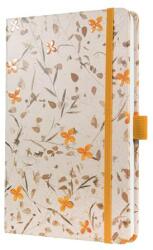 Sigel Jegyzetfüzet, exkluzív, 135x203 mm, vonalas, 87 lap, keményfedeles, SIGEL "Jolie" Bloom Orange (SIJN341) - irodaoutlet