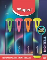 Maped Szövegkiemelő készlet, 1-5 mm, MAPED "Nightfall", 4 különböző szín (IMA740700)