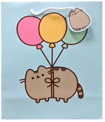 Puckator ajándéktasak (33x26x12cm , L ) kék, Pusheen lufi (GBAG116A)