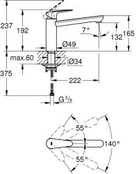 GROHE Start Curve 2020 Egykaros mosogatócsaptelep