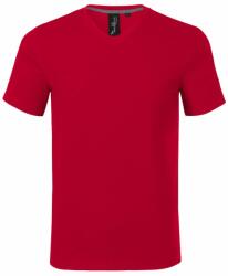 MALFINI Férfi póló Action V-neck - Élénk piros | S (7007113)