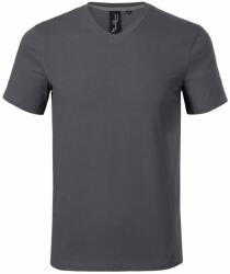 MALFINI Férfi póló Action V-neck - Világos antracit | S (7008313)