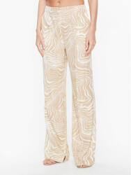 Calvin Klein Pantaloni din material Wave Print Wide K20K205220 Bej Regular Fit