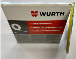 Würth kétoldalas díszléc ragasztó keskeny, vékony szalag prémium minőségben, 4 mm x 10 méter (08949104)