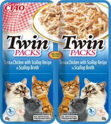 Inaba Foods Ciao Cat Twin Reteta de Ton si Pui in Supa de Scoici (EU803)