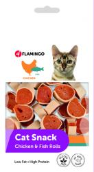 Flamingo Cat Snack - csirkés és halas tekercsek 50 g - csui