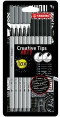 STABILO Тънкописец Point 89 Black/Grey 10 броя