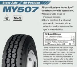 YOKOHAMA MY507 315/80R22.5 156/150K Directional (4548515014953) - marvinauto