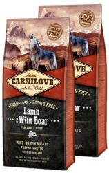 CARNILOVE Lamb & Wild Boar pentru adulți 2x12kg