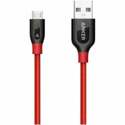 Anker PowerLine+ prémium kábel, USB - microUSB, 1 m, piros (A8142G91)