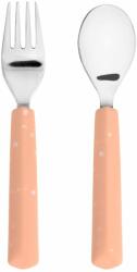 Lässig Cutlery with Silicone Handle apricot 2 ks