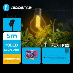 Aigostar B. V. Aigostar - LED Napelemes dekoratív lánc 10xLED/8 funkció 5, 5m IP65 meleg fehér AI0958 (AI0958)