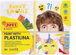 JOVI Argilă de modelare pentru copii Funny Emojis 8 x 50 g (263FE)